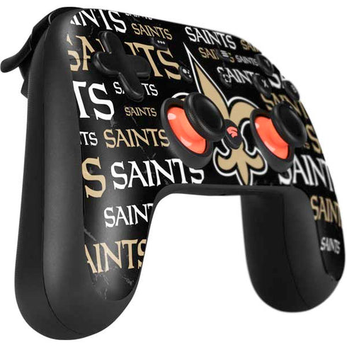 NFL New Orleans Saints Black Blast Google Stadia Controller Skin